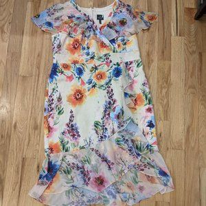 Floral Multicolor Women's Dress